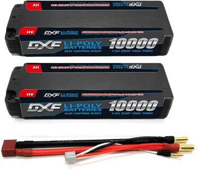 2xDXF 2S LiPo Battery 7.6V 150C 10000mAh DEANS/T 5MM RC 1/8 BUGGY TRUCK CAR - Image 1 of 4