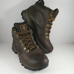 Stivali da trekking impermeabili da uomo Timberland Mt Madsen 2730R in pelle marrone - 11,5 - Foto 1 di 11