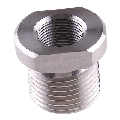 Stainless Steel 1/2-28 to 3/4-16 Threaded Oil Filter Adapter Thread Adapter pj - Image 1 of 4
