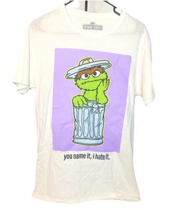 PBS Sesame Street Oscar The Grouch I Hate It Classic Mens Vintage T-Shirt Small - Picture 1 of 8