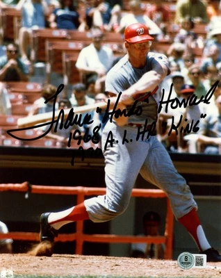FRANK HOWARD SIGNED 8x10 PHOTO + 1968 1970 AL HR KING SENATORS RARE BECKETT BAS - Image 1 of 2