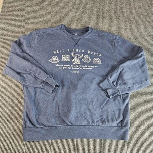 Disney Parks Sweatshirt Herren 3XL Blau Walt Disney World Stitch Ohana Rundhals - Bild 1 von 10