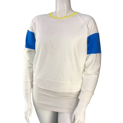 Splits59 Womens Size M Sweatshirt Rugby Striped Long Sleeve Crew Neck White - Image 1 of 4