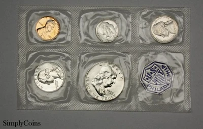 1955 Proof Set Silver Coins Uncirculated Coin Lot Original Envelope US Mint - Image 1 of 3