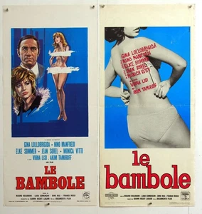 lotto 2 cm.33x70-LE BAMBOLE-LOLLOBRIGIDA-VITTI-BOLOGNINI-COMMEDIA-N26-17 - Picture 1 of 1
