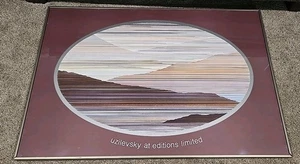 Marcus Uzilevsky Linear Landscape Serigraph "Honey Out Of The Rock" Signed - Picture 1 of 9