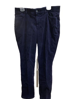 Pantalones de mezclilla de pana Chaps, talla 12, pantalones elásticos de color azul marino Foto 1 de 4