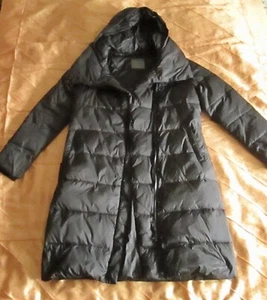 STREET ONE BASIC DAUNEN DAMEN STEPPMANTEL LANG MIT KAPUZE BLACK SCHWARZ L, 40 - Bild 1 von 15