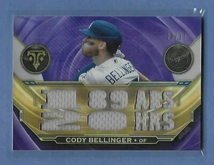 CODY BELLINGER - L.A. DODGERS - TOPPS TRIPLE THREADS JERSEY - #'d 20/27 - WHOA! - Picture 1 of 2
