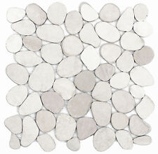 1 Mosaikfliese K-556 White Cut Wand Boden - Fliesen Lager Stein-mosaik Herne NRW