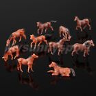 Fashion 10pcs Painted Model Horse Farm For Railway Scenery Layout Scale 1:87