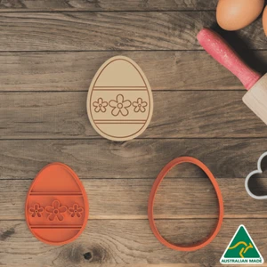 Easter Egg Pattern #8 Cookie Cutter And Embosser Stamp - Picture 1 of 3