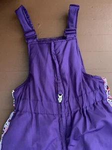 Girls Snow Pants Overalls Ski Pants Bibs Purple Size - Picture 1 of 8