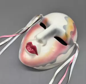 Vintage Clay Art About Face Ceramic Mask Wall Hanging 1980s Decor San Francisco - Picture 1 of 9
