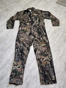 Vintage 80s Mossy Oak Full Foliage Camo Hunting Cotton Coveralls Size XL Reg Men - Picture 1 of 15