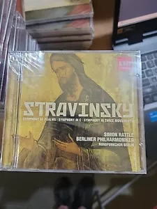 RARE Simon Rattle Stravinsky Symphony of Psalms Symphony in C Three Movements CD - Foto 1 di 2