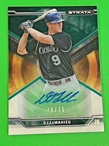 Dj LeMahieu 2015 Topps Strata Green Auto 72/75 #SA-VCA NEW YORK YANKEES - Picture 1 of 2
