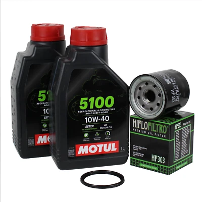Kawasaki ER-6f ER-6n ER650 EX650 Ölwechselset Öl Ölfilter Hiflo Motul 5100 10w40 - Bild 1 von 4