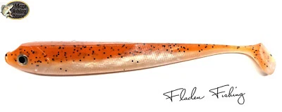 FLADEN Shad Gummifisch Orange Trout 13cm 15cm 20cm Hecht Zander Dorsch