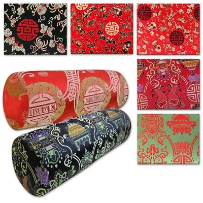Funda reforzada*Funda de almohada de yoga tubo largo rollo cuello brocado rayón chino*BL11 Foto 1 de 2