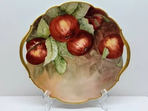 ANTIQUE LIMOGES PLATE APPLES ON THE TREE SIGNED MARGARET M. PAINTER 1911 - Picture 1 of 8