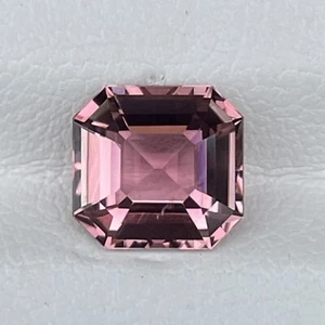 Natural Pink Tourmaline 1.97 Cts Asscher Cut VVS Loose Gemstone For Jewelries - Picture 1 of 5