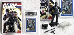1985 SNAKE EYES V2 • COMPLETE CASE & GMA 9 CARD • G.I. JOE A REAL AMERICAN HERO - Picture 1 of 10