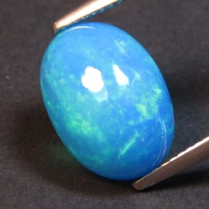 4.50Cts Natural Multi Color Play Blue Opal 14x10mm Oval Gemstone From Ethiopia - Picture 1 of 4