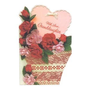 Unused Vintage 1982 AMERICAN GREETINGS VALENTINE'S DAY Card FOR GRANDDAUGHTER - Picture 1 of 6