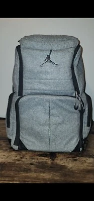Mochila retro Nike Air Jordan, gimnasio, gris negro, computadora portátil escuela, viajes, vintage  Foto 1 de 4