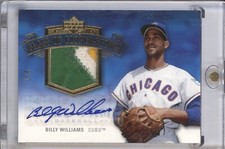 BILLY WILLIAMS 2005 UPPER DECK HALL OF FAME CLASS OF COOPERSTOWN PATCH AUTO 1/5