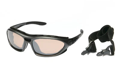 Alpland SPORTBRILLE Sonnenbrille KITESURFBRILLE MIT BAND und BÜGEL für Allwetter