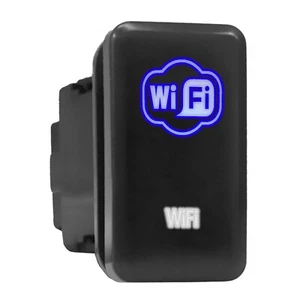WIFI - LED Push Button Replacement for TOYOTA (1.54 x 0.83 in) Blue/White - Picture 1 of 4