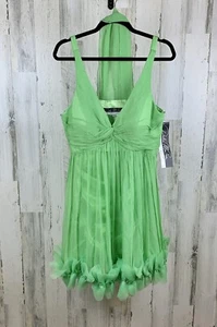 Abito da donna Dalia MacPhee 100% seta ballo con perline pistacchio taglia 12 nuovo con etichette - Foto 1 di 6