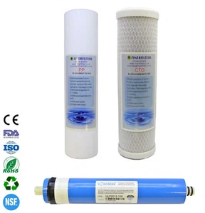 Finerfilters RO Water Filter Pack with 100 GPD Membrane for 3 Stage RO Units - Picture 1 of 3