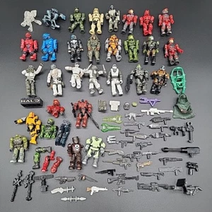 Large Mixed Lot of HALO Mega Bloks Construx Figures Covenant Weapons Accessories - Picture 1 of 18