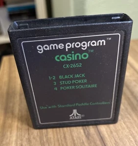 Atari Game Program Casino Not Tested CX2652 - Picture 1 of 4