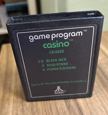Atari Game Program Casino Not Tested CX2652 - Image 1 of 4