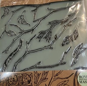 Iron Orchid Designs IOD Branches & Vines 12" Silicone Decor Stamp Set - Picture 1 of 4