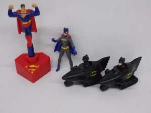 Batman DC Comics Inc 1990s Superman Batgirl Batman Cars Figure LOT OF 4 Toys - Picture 1 of 10