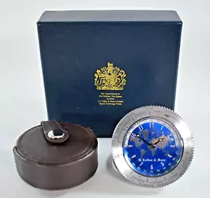 G.COLLINS TUNBRIDGE WELLS QUARZ WELTREISEWECKER VERPACKT UND FUNKTIONIERT - Bild 1 von 7