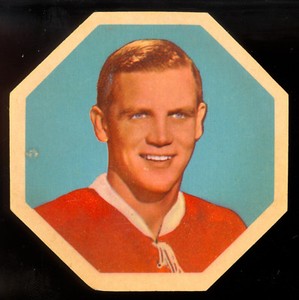 1961-62 YORK PEANUT BUTTER YELLOW BACK #24 Ralph Backstrom EX Montreal Canadiens