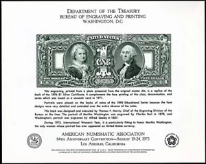 1973 ANA Convention 84th Anniv. Los Angeles NSC8 SCCS B-32 $1 silver certificate - Picture 1 of 1