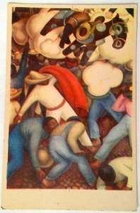 Diego Rivera Vintage Postkarte - 1934 - Burning of Judas - Kunst - Bild 1 von 2
