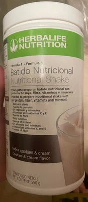 Mezcla de batido nutricional Herbalife Fórmula 1 - Cookies 'n Cream Foto 1 de 3