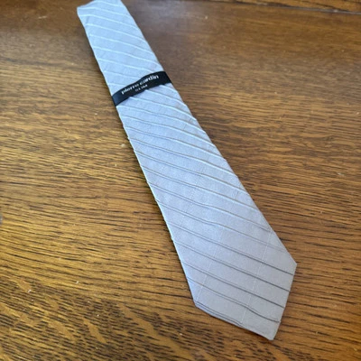 Pierre Cardin Slim Tie Gray Unique Scuplted Design - Image 1 of 4