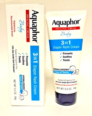 Crema curativa Aquaphor bebé 3 en 1 crema para dermatitis del pañal 3,5 oz./99 g envío gratuito Foto 1 de 4