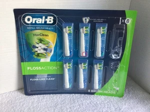 Oral B Max Clean Refill Brush Heads FlossAction 6 Pack - Picture 1 of 11