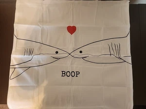 18" x 18" Decorative Pillow Case "Boop" Sharks NEW - Picture 1 of 3