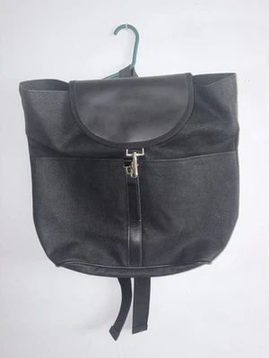 Mochila Cross Canvas Company Negra Hecha en EE. UU. Mochila Cuero Foto 1 de 4